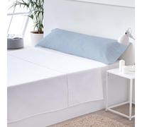 B BARCELOHOGAR Funda Almohada Percal Textura Algodon 100% - 11 Azul, 90 cm