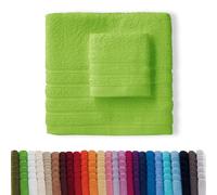 B BARCELOHOGAR Juego de 2 Toallas 100% Algodón - Pack Baño y Gimnasio, Suaves y Resistentes, Ideales para Deporte, Color Verde Pistacho