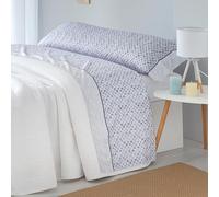 B BARCELOHOGAR Juego Sabanas Percal Clio Algodon 100% - 11 Azul, 135 cm