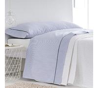 B BARCELOHOGAR Pack Sábanas Encimera y Almohada Oxford - 25 Marino, 105 cm