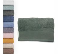 B BARCELOHOGAR Toalla de Lavabo de Rizo 100% Algodón - 50x100 cm, Suave y Absorbente, Color Kaki, Modelo Jade