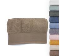 B BARCELOHOGAR Toalla de Lavabo de Rizo 100% Algodón - 50x100 cm, Suave y Absorbente, Color Taupe, Modelo Jade