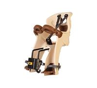 b bellelli Flecha - Asiento Delantero para Bicicleta - Fijación B-Fix - Se Fija al Cuadro - de 9 Meses a 3 años - Máximo 15 kg - Color Beige-marrón