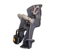 b bellelli Freccia 2021 - Asiento Delantero de Bicicleta con cojíns y Correas de Polipiel - para Niños de hasta 15 kg, de 9 Meses a 3 años - Se Fija al Cuadro - Gris Oscuro