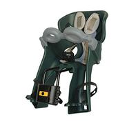 b bellelli Freccia 2021 - Asiento Delantero de Bicicleta con cojíns y Correas de Polipiel - para Niños de hasta 15 kg, de 9 Meses a 3 años - Se Fija al Cuadro - Verde Bosque