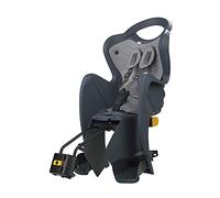b bellelli Mr Fox 2021 - Asiento Posterior Reclinable de bibicleta - cojín y Respaldo de Polipiel - para niños de hasta 22 kg, de 3 a 8 años - Se Fija al Cuadro -Gris Oscuro