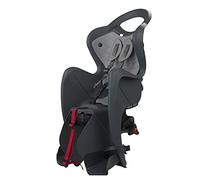 b bellelli Mr Fox 2021 - Asiento Posterior Reclinable de bibicleta - cojín y Respaldo de Polipiel - para niños de hasta 22 kg, de 3 a 8 años - Se Fija al Portaequipaje - Gris Oscuro