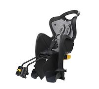 b bellelli Mr Fox 2021 - Asiento Posterior Reclinable de bibicleta - cojín y Respaldo de Polipiel - para niños de hasta 22 kg, de 3 a 8 años - Se Fija al Cuadro -Negro