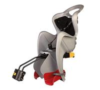 b bellelli Mr Fox - Asiento para Bicicleta Trasero - Casquillo Relax: Se reclina hasta 15° - Se Fija al Cuadro - Desde 9 Meses a 8 años - MAX 15 kg - Color Plateado