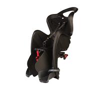 b bellelli Mr. Fox - Asiento Posterior de Bicicleta - para niños de hasta 22 kg, de 3 a 8 años - Se Fija al Portaequipaje - Negro