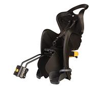 b bellelli Mr Fox - Asiento Trasero de Bicicleta para niños de hasta 22 kg, de 3 a 8 años, Fijo al Marco, reclinable, Color Negro
