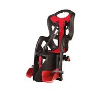 b bellelli Pepe - Asiento Posterior de Bicicleta - para niños de hasta 22 kg, de 3 a 8 años - Se Fija alPortaequipaje - Negro y Rojo