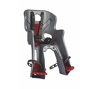 b bellelli Rabbit - Asiento Delantero de Bicicleta - para Niños de hasta 15 kg, de 9 Meses a 3 años - Se Fija al Cuadro - Plateado