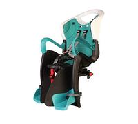 b bellelli Tiger - Asiento Posterior de Bicicleta - para niños de hasta 22 kg, de 3 a 8 años - Se Fija al Portaequipaje -Turquesa Blanco