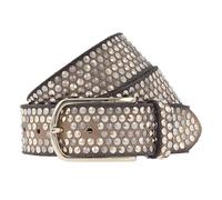b.belt Cinturón de cuero con tachuelas beige (BB0609L38-100-0630)