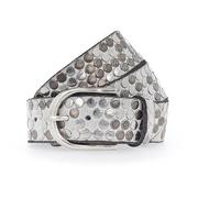 b.belt Cinturón de cuero con tachuelas 80 cm blanco