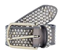 b.belt Cinturón de cuero con tachuelas 90 cm gris