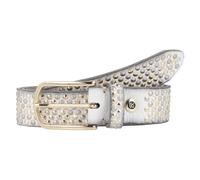 b.belt Cinturón de cuero con tachuelas 90 cm gris