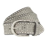 b.belt Cinturón de cuero con tachuelas Riva 80 cm gris