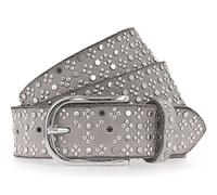 b.belt Tini Silver Leather Belt W85 Light Grey