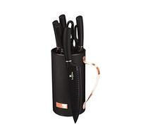 B BERLINGER HAUS BERLINGERHAUS PROFESSIONAL PRECISION - Juego de cuchillos con soporte móvil, mango ergonómico, no se desliza y diseño elegante, juego de cuchillos PFOA, sin plomo, 7 piezas, 9600287