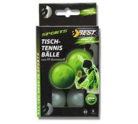 B Best Sporting Tenis de Mesa Pelotas de Ping Pong Glow in The Dark, diámetro Aprox. 40 mm, 6 Unidades, Verde Fluorescente, Unisex Adulto