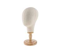 B Blesiya Cabeza de Maniquí de Tela para Exhibición Impermeable Maniquies Cabezal para Joyerías, Sombreros, Pelucas - Beige
