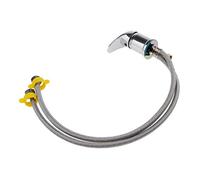 B Blesiya Enchufe Manguera de Grifo Caliente y Fría Grifos de Peluquería Profesional Herramienta - 60 cm Plateado