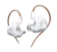 B Blesiya KZ EDX 1DD Auricular en La Oreja 10 Mm Controlador Dinámico sobre La Oreja Cable Desmontable - Blanco sin micrófono