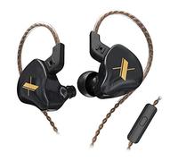 B Blesiya KZ EDX 1DD Auricular en La Oreja 10 Mm Controlador Dinámico sobre La Oreja Cable Desmontable - Negro con micrófono