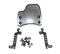 B Blesiya Motocicleta Moto Touring Parabrisas delantero Pantalla protectora de parabrisas con soporte de montaje para Ducati Scrambler 400800 2015-2020 - Plata