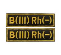 B+ Blood Type Tactical Medic Patch - Insignia militar bordada con gancho y bucle, perfecto para juegos de airsoft y guerra, juego de 2 (B+ negativo)