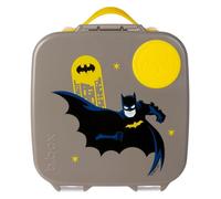 b.box Fiambrera para niños con compartimentos Batman | Jumbo Bento Box con 4 compartimentos (2 a prueba de fugas), separador extraíble, paquete de gel refrigerante | Fiambrera escolar a partir de 3