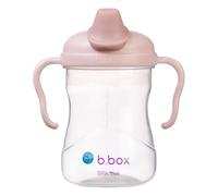 b.box Vaso de boquilla con mango sin BPA, color rubor, capacidad de 240 ml