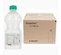 B.Braun - 6 botellas x 1L - NaCl 0,9% - Solución fisiológica isotónica 0,9 - Solución salina para bebés - Limpieza de heridas - Solución salina - Lavado nasal - Ducha nasal