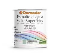 B BRIDECO Esmalte al Agua Multi Superficie - Color Satinado Verde Menta - 750 ml - Acabado Brillante - Sin Olor - Resistente a Golpes, Roces y Manchas - Antioxidante - Rápido Secado - Duracolor
