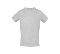 B&C - Camiseta de hombre y mujer de algodón 100% - Camiseta unisex con mangas cortas, camiseta de cuello redondo liso personalizable, tejido certificado Oeko-Tex, gris, M