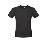 B&C - Camiseta de hombre y mujer de algodón 100% - Camiseta unisex con mangas cortas, camiseta de cuello redondo liso personalizable, tejido certificado Oeko-Tex, Negro , M