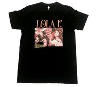 B & C Camiseta Negra Lola Flores La Faraona Flamenco impresión Premium Algodón Calidad 190grs (M)