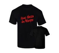 B & C Camiseta Real hasta la Muerte Anuel Algodon Blanca o Negra 190grs Unisex (5XL, Negra)