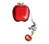 (B, C) For AirPods 4 Case Transparent TPU Soft Rubber Protective Cover with Realistic Apple Design Anti-Dust Easy Installation