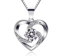 B.Catcher Collar para Mujer, de Plata de Ley 925 con Forma de Corazón y Circonita 5A, Clásico y Elegante, Sin Níquel, Ideal como Regalo para el Día de la Madre/San Valentín/Cumpleaños/Vuelta al Cole
