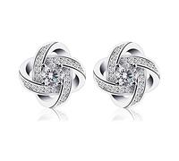 B.Catcher Pendientes Mujer Plata de Ley 925 Doble Estrella con para Regalo Originales