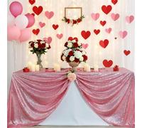 B-COOL Mantel de Lentejuelas de 50 x 80 Pulgadas, Mantel Brillante para decoración de Fiestas, Navidad, Boda, Cena, Lino