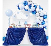 B-COOL Mantel Rectangular de Lentejuelas Brillantes para Bodas, Fiestas, Banquetes, 125 x 203 cm, Color Azul Real