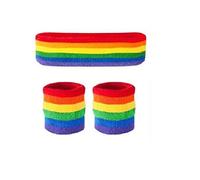 B-Creative Juego de 3 diademas y muñequeras para disfraz de orgullo gay LGBTQ