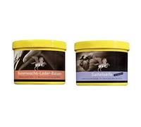 B & E Bienenwachs Lederbalsam + Sattelseife Set a 500 ml Polsterreiniger, Lederreiniger Handtaschen, Schuhe
