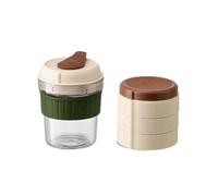 (B) Efficient Iced Coffee Maker Detachable Ice Tray Spill Proof Lid Travels Essential Dishwasher Safe Cold Brews Mugs