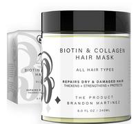 B El producto Biotina y la mscara para el cabello de colgeno hidrolizado para cabello seco y daado con aceite de aguacate de aloe vera vitamina E