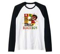 B es para el brillante mes de la historia negra para niños pequeños Camiseta Manga Raglan